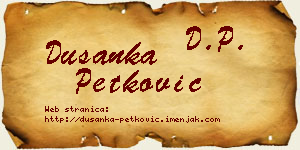 Dušanka Petković vizit kartica